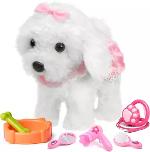 Walking Barking Toy Dog with Remote Control Leash, Plush Puppy Electronic Intera - Picture 1 of 7