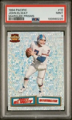 1994 Pacific Marquee Prisms #10 John Elway PSA 9 MINT Broncos HOF - Image 1 of 2