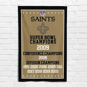 For New Orleans Saints 3x5 ft Banner Football Super Bowl Champions Flag - Picture 1 of 5