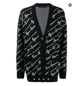 Versace All Over Logo Cardigan Size 42 - Picture 1 of 9