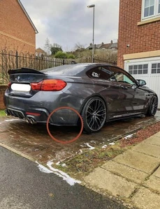 BMW 4 Series F32 F33 GLOSS BLACK Rear Spats Splitter Diffuser Canard Lip UK POST