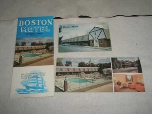 Vintage 1969 Boston Motel Postcards & Brochure Weymouth MA - Picture 1 of 21