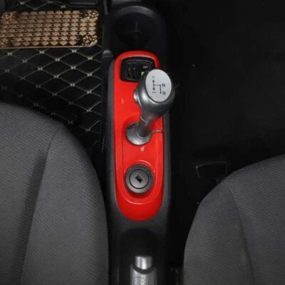 Painel de controle central ABS vermelho acabamento quadro ajuste para Smart Fortwo 2009-15 - Imagem 1 de 4