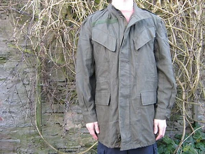Belgian Army Jacket Olive Green Zip Button Front Thick Hard Wearing Military - Picture 1 of 7