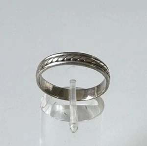 Zeitloser 925 Silber Ring Unisex mit Musterung ohne Stein Bandring Sterling Silb - Bild 1 von 9