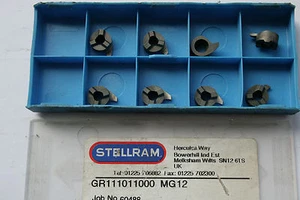 Stellram Hartmetalleinsatz - GR111011000 ( MG12 ) 8 Wendeplatten - Bild 1 von 2