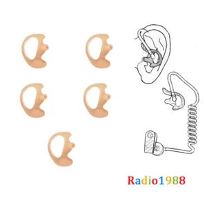 5x ear mold inserts For earpiece Acoustic Coil Tube 2 Way Radio Left M - Picture 1 of 1
