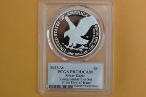 2022 W PROOF SILVER EAGLE CONGRATULATIONS SET PCGS PR70 DCAM FDI Paul Balan - Picture 1 of 5