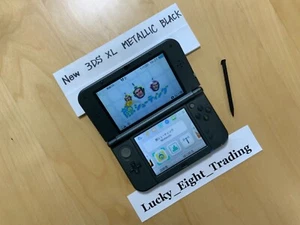 New Nintendo 3DS XL LL Metallic Black Console Stylus Japanese ver [H] - Picture 1 of 4