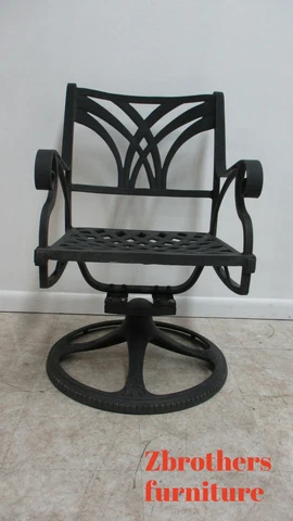 Cast Classics Monte Cristo Cast Aluminum Dining Arm Chair Swivel Rocker D Cover