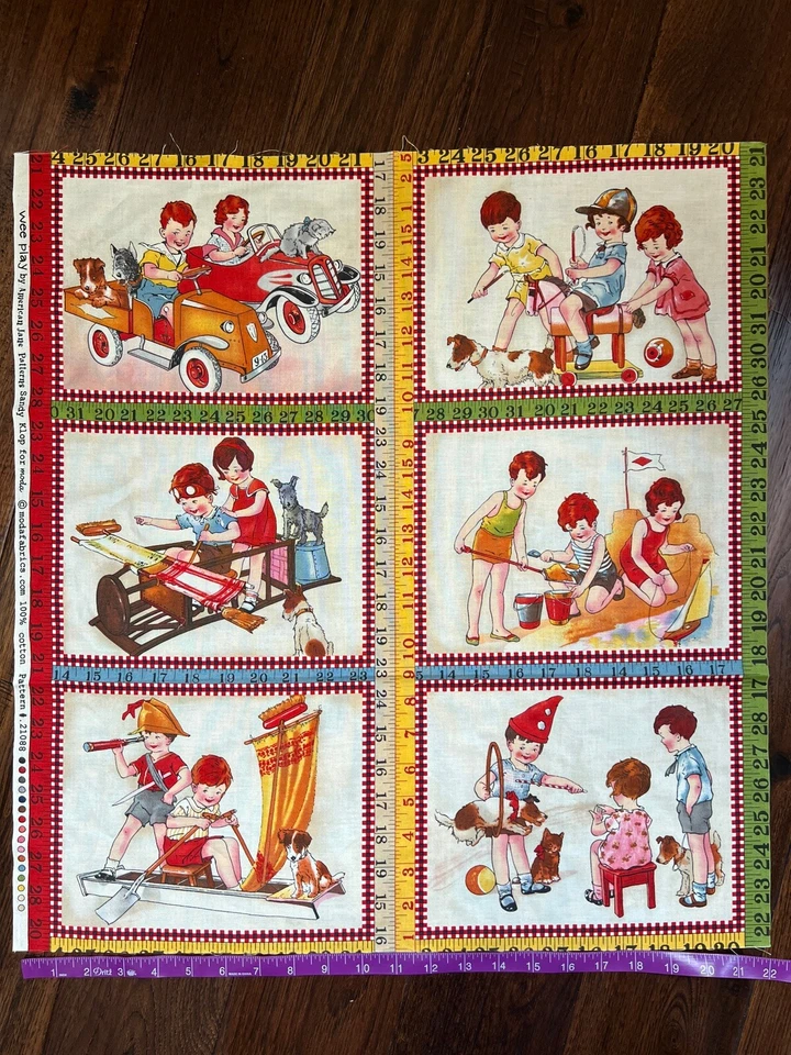 Wee Play by American Jane Patterns Sandy Klop Moda Two 22”x23 1/2” Panel /fabric - Image 1 of 4