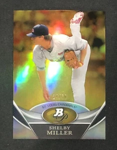 2011 Bowman Platinum Shelby Miller Gold Refractor /50 #BPP72 - Picture 1 of 2
