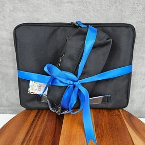 Robert Graham Gift Set Bundle Laptop Sleeve Cable Bag Black Cobalt Blue Logo New - Picture 1 of 10