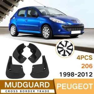 Mud Flaps For Peugeot 206 1998-2012 MudFlaps Front Rear Fender Car Accessories - Picture 1 of 6
