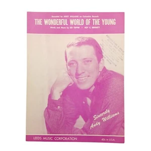 The Wonderful World Of The Young 1962 Vintage Sheet Music Andy Williams - Picture 1 of 4