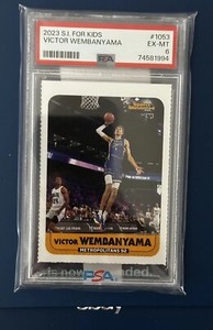 2023 Sports Illustrated For Kids #1053 Victor Wembanyama Rookie RC PSA 6 EX-MT