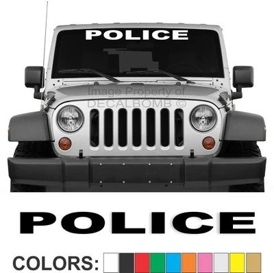 Police Windshield Decal Sticker Turbo Car Truck Diesel Race Atv Cop Officer Law Foto 1 de 3