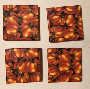 Set 4 sottobicchieri in ceramica FALL ZUCCHE fatti a mano - Foto 1 di 1