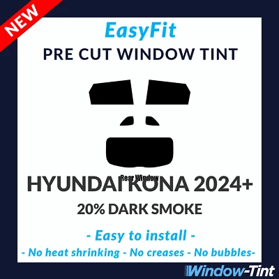EasyFit Static Pre Cut Window Tint For Hyundai Kona 2024 20% Dark Rear - Image 1 of 3