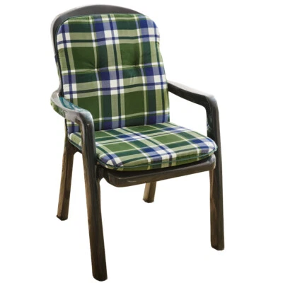 Solax-Sunshine Niedriglehner-Polsterauflage, ca. 98 x 50 x 5 cm - Karo Grün