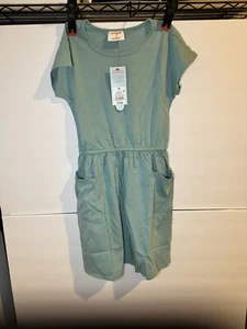 New Cat Jack T-Shirt Dress with Pockets Green Girls Size Medium - Picture 1 of 4