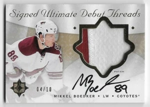 08/09 UD ULTIMATE COLLECTION DEBUT THREADS AUTOGRAPH PATCH Mikkel Boedker #4/10 - Picture 1 of 1