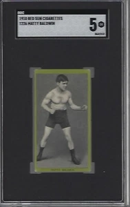 Carta tabacco sigarette sole rosso 1910 T226 Matty Baldwin SGC 5 BUF - Foto 1 di 2