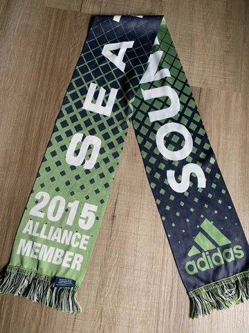 Adidas Seattle Sounders FC 2015 Alliance Member MLS Season Ticket Soccer Scarf Cover