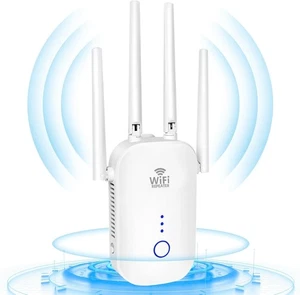 WiFi Extender 1200Mbps Dual Band 2.4/5.8GHz 4x3dBi Antennas Booster 3000sq.Ft - Picture 1 of 7
