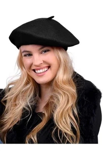 Parquet Solid Color French Beret Hat. Classic French, Casual and Chic - Picture 1 of 8
