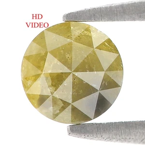0.70 CT Natural Loose Round Rose Cut Diamond 5.20 MM Yellow Color Diamond LQ7810 - Picture 1 of 8