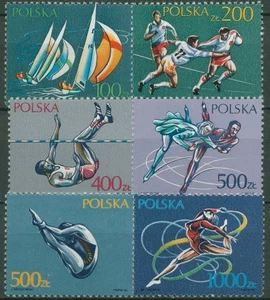 Polen 1990 Sport Segeln Eiskunstlauf Leichtathletik 3258/63 postfrisch - Picture 1 of 1
