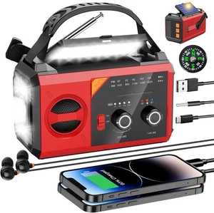 Kurbelradio, Notfallradio mit 27000 mAh Akku, AM/FM Solar Radio, Handkurbel - Bild 1 von 7