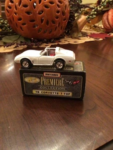 Matchbox "Premiere Collection Corvette" '78 Corvette T-Top WHITE | BOXED - Picture 1 of 2