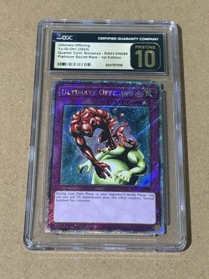 CGC 10 Pristine Ultimate Offering RA03-EN088 Platinum Secret Rare Rarity - Image 1 of 2