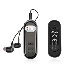 2 in 1  Lavalier Car Bluetooth Receiver Adapter with Digital Display Card9630 - Bild 1 von 7