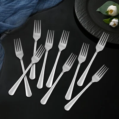 Set of 36 Stainless Steel Dinner Spoons Forks Knives Silverware Set Kitchen