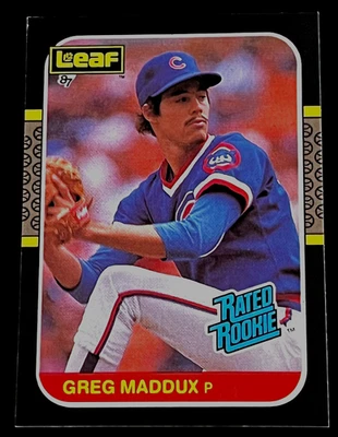336) 1987 ЛИСТ #36 GREG MADDUX НОВОМ НОВИЧКА В ЦЕНТРЕ ИЗЯЩНАЯ ПОВЕРХНОСТЬ БЕСПЛАТНАЯ ДОСТАВКА ЧИТАТЬ! - Изображение 1 из 2