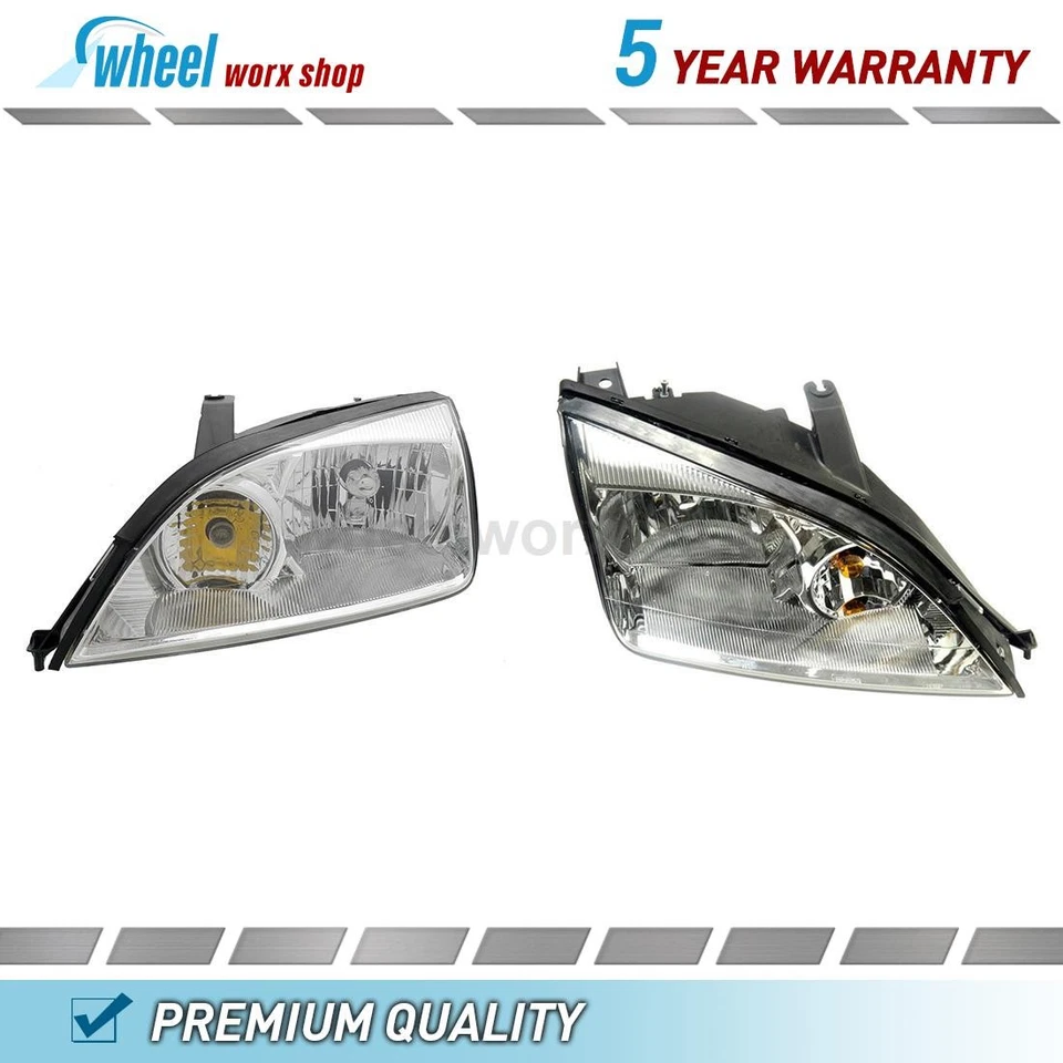 Left Right Headlight Assembly for 2005 2006 2007 Ford Focus 2.0L - Image 1 of 4