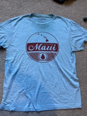 Volcom Men’s Maui graphic t shirt blue size L - Image 1 of 4