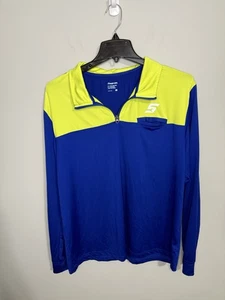 Snap-On Tools Jacket 1/4 Zip Pullover Mens XL Blue/Yellow - Picture 1 of 5