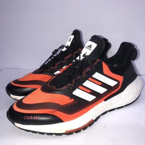 Taglia 8.5 Scarpe Adidas UltraBoost 22 Cold. 2.0 Nero Impact Arancione Belle!