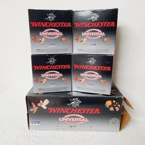 100 Rd Winchester Game & Target U128 Shotshell 12G Collector's 5 EMPTY BOXES - Picture 1 of 8