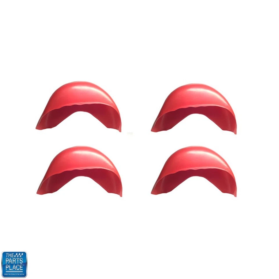 64-67 GTO LeMans Red Front Fender & Rear Quarter Wheel Well Liners / Fender Well - Image 1 of 1