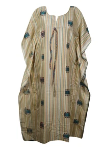 Women's Maxi Kaftan Dress Maternity Loose HI DRAWSTRING Beach Cover Up Caftan XL