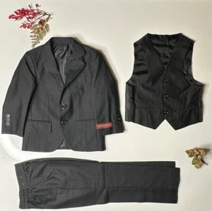American Exchange New York 3-Piece Black Suit Boys Size 2 Wedding Bar Mitzvah - Picture 1 of 6