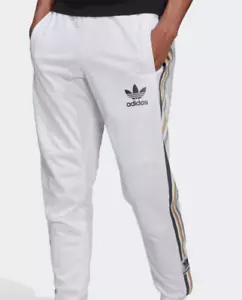 Adidas Originals Chile20 Track Pants S HD8290 Joggers White Trefoil NWT Logo $75 - Picture 1 of 8