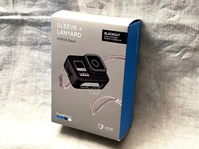 Genuine GoPro Sleeve + Lanyard for GoPro Hero8 Black Official Blackout - Image 1 of 2
