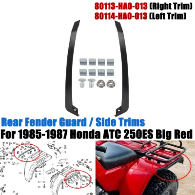 For 1985-87 Honda ATC 250ES Big Red Rear Fender Guard / Side Trims 80114-HA0-013 - image 1 of 4