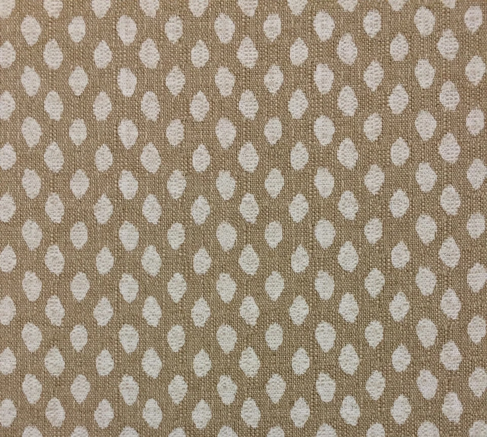 Ballard Designs Ellie Snow Cream Animal Spots Theme Fabric by The Yard 55"w